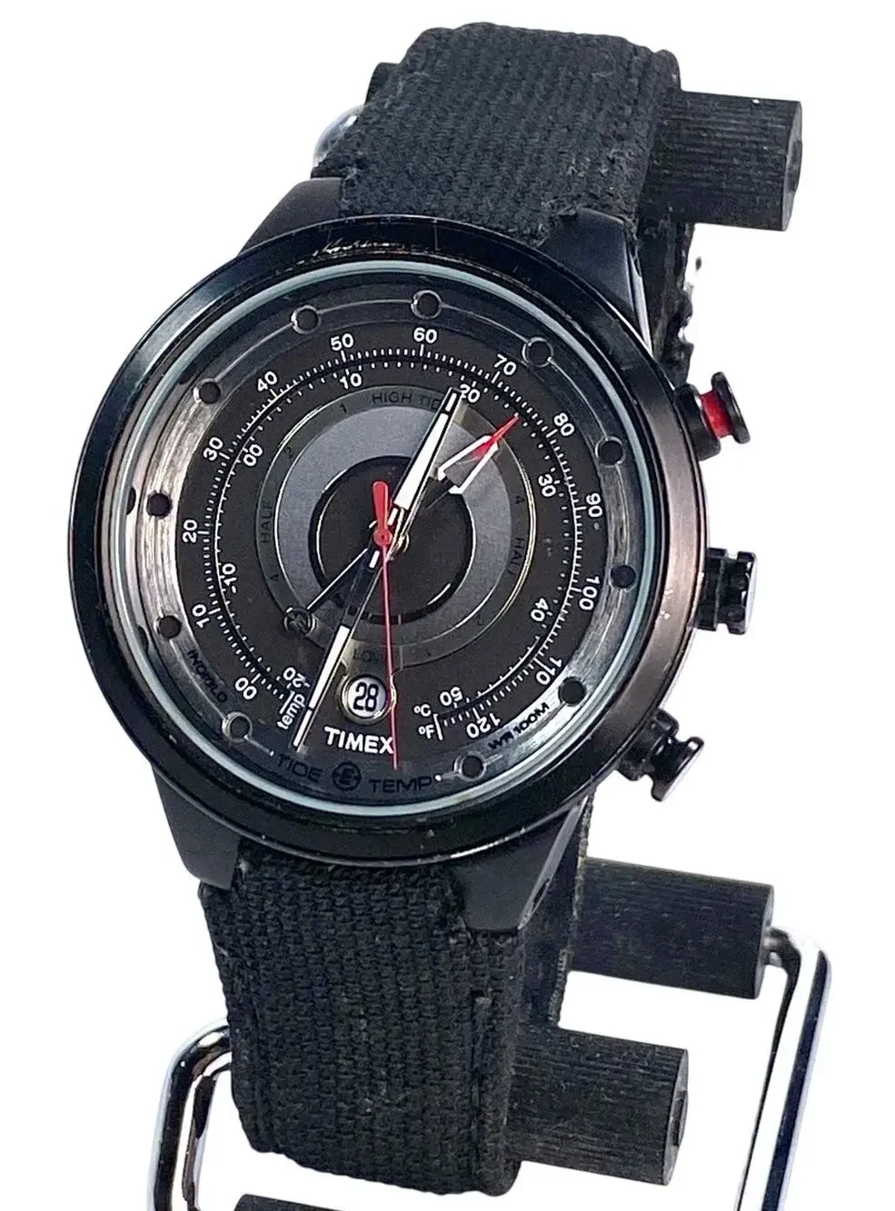 Timex T2N720 Intelligent Quartz Tide Temp Compass Watch Men 45mm Black 100M